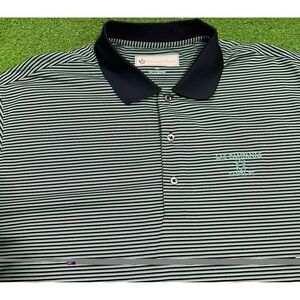 Donald Ross Polo  XXL  Golf Performance Stretch Active Green Black Striped